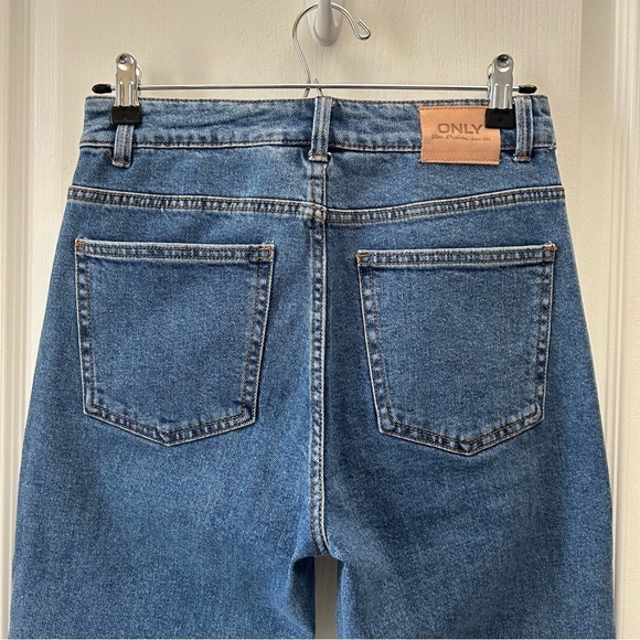 Only Emily High Waist Straight Fit Jeans Medium Blue Denim Size 25 - Picture 10 of 16